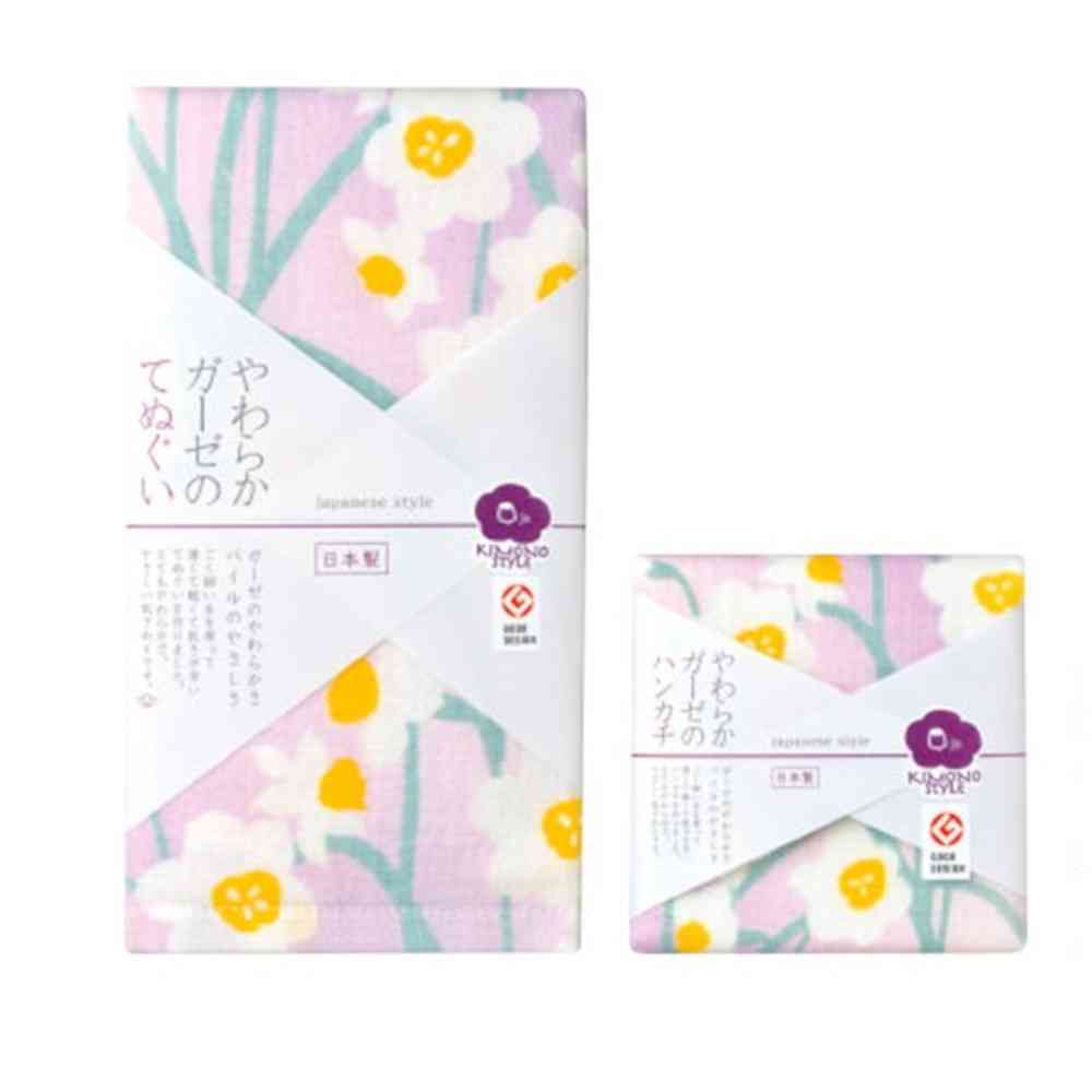 日繊商工 ジャパニーズスタイル 水仙 てぬぐい 1枚 - Image 2