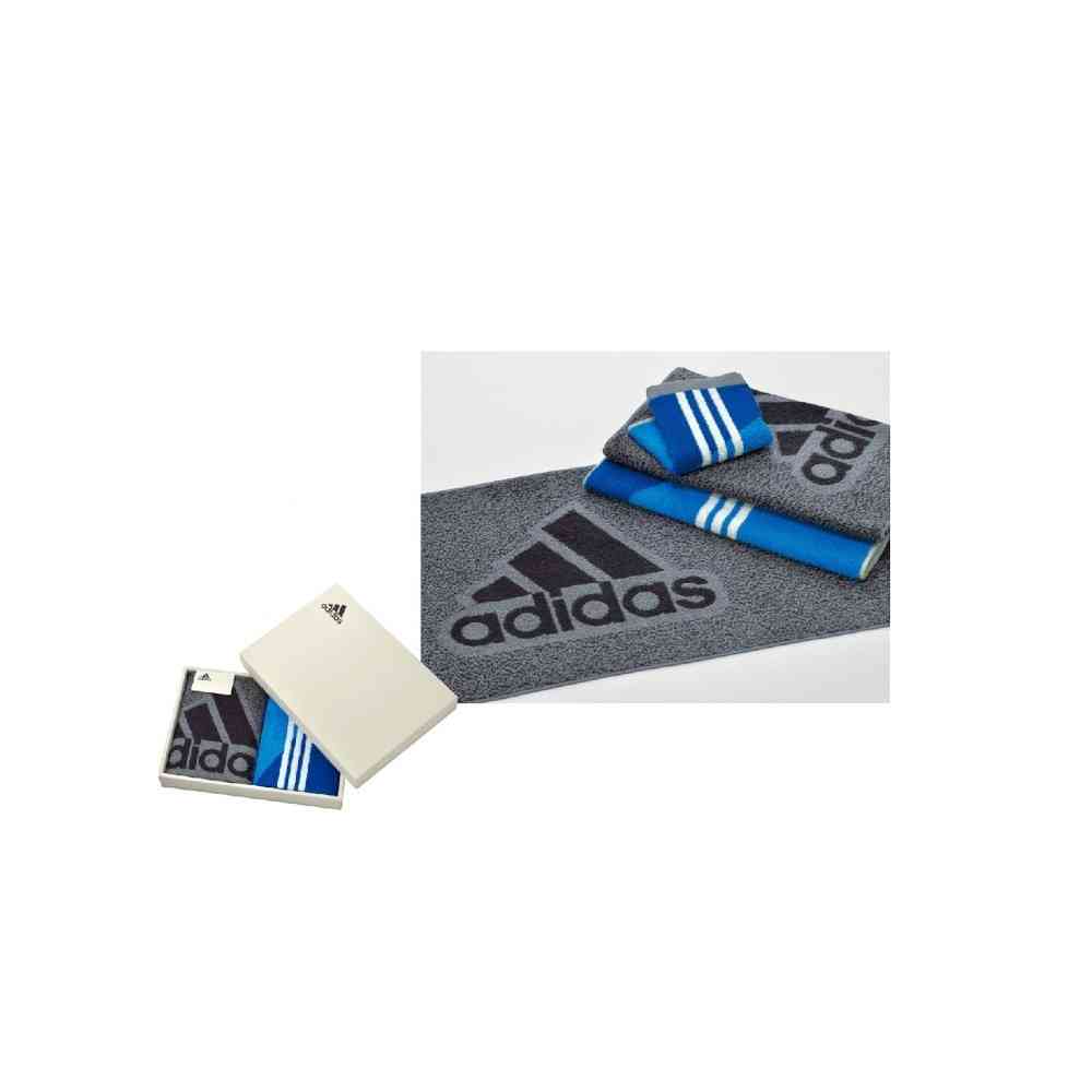 日繊商工 adidas コレクト スポーツタオル グレー 箱入り 1枚 - Image 2