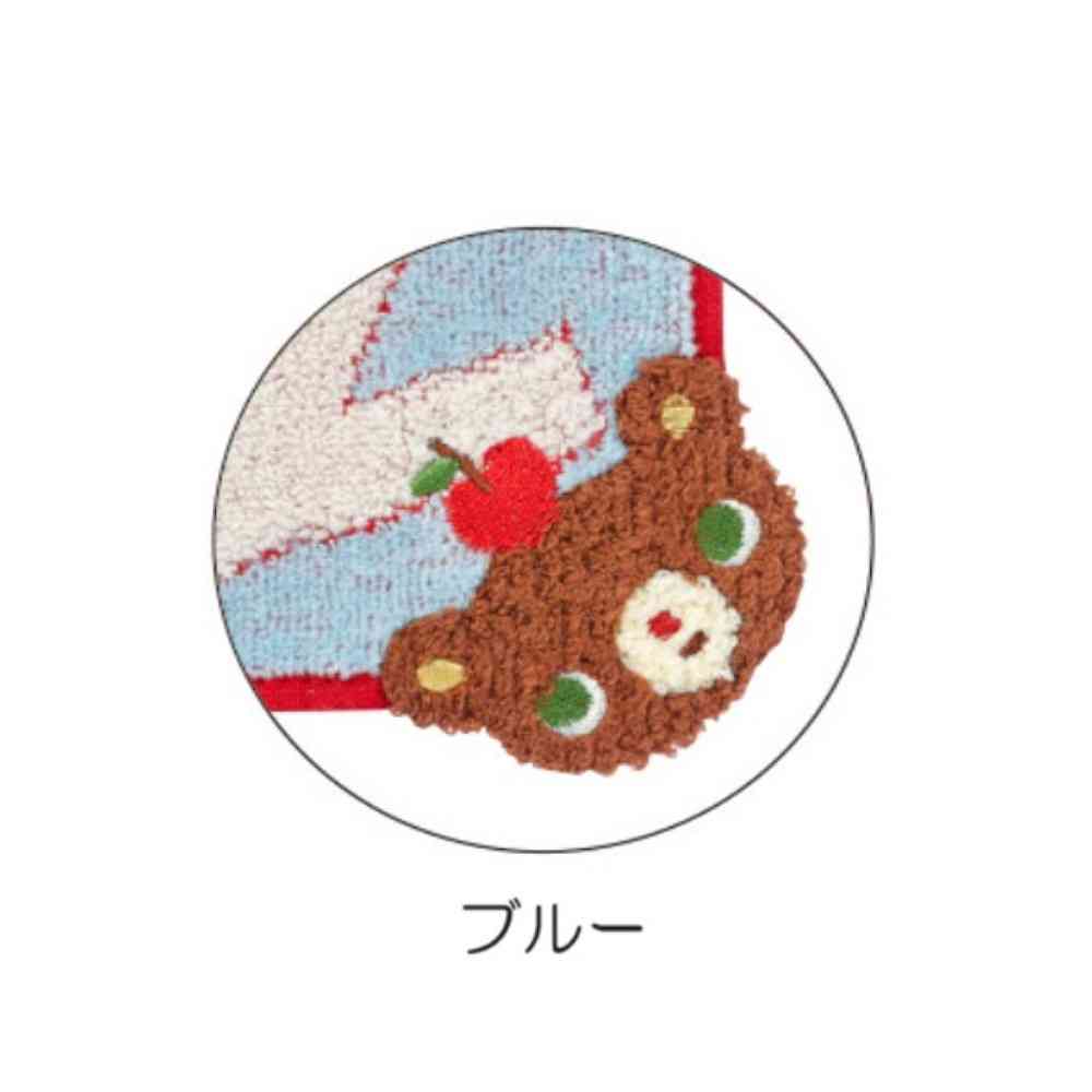 日繊商工 かずくま ワッペン バスタオル ブルー 1枚 - Image 3