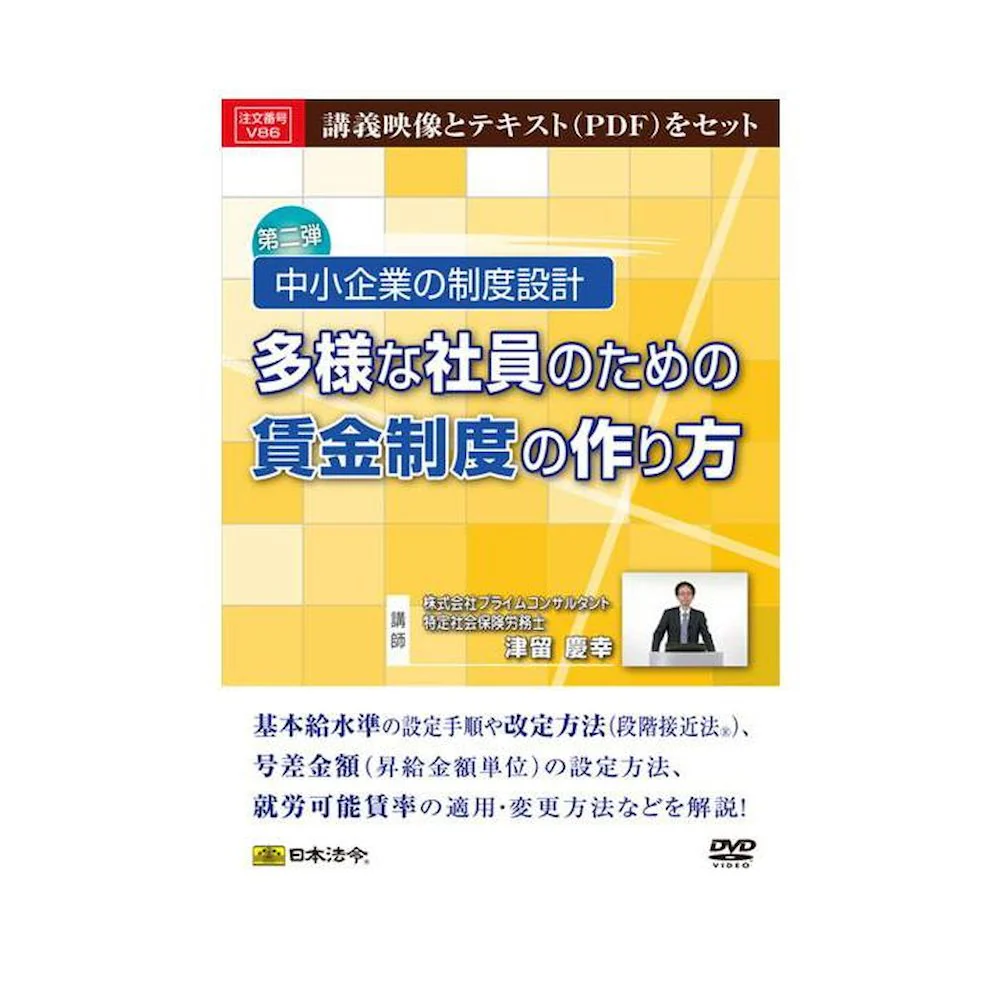 DVD 中小企業の制度設計 V86 【直送品】 返品・キャンセル・他商品と同時購入は不可