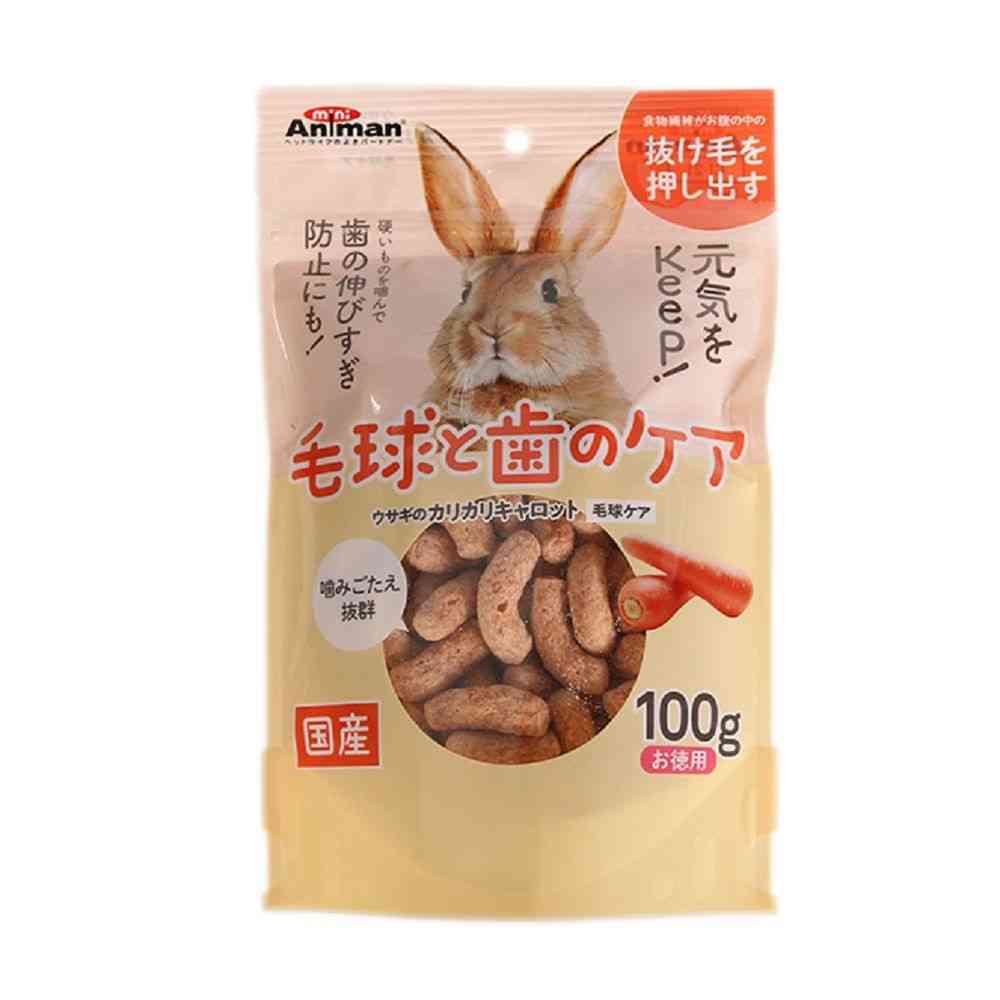 ミニアニマン ウサギのカリカリキャロット 毛球ケア 100g - Image 3