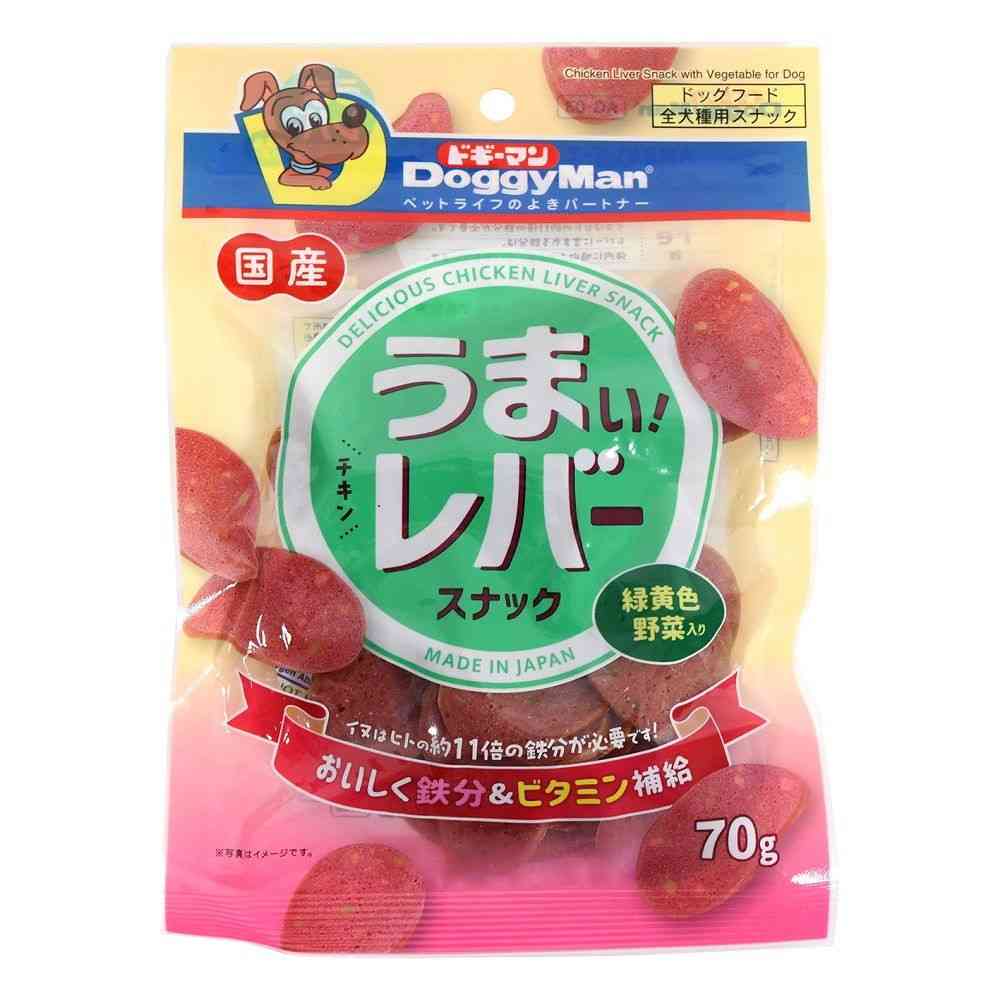 ドギーマン うまい！レバースナック 緑黄色野菜入り 70g - Image 3