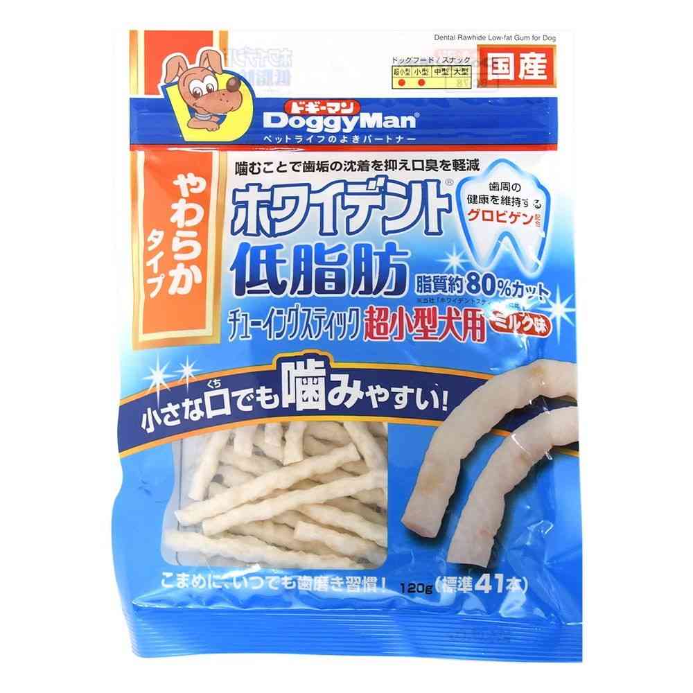 ドギーマン ホワイデント 低脂肪チューイングスティック 超小型犬用 ミルク味 120g - Image 3