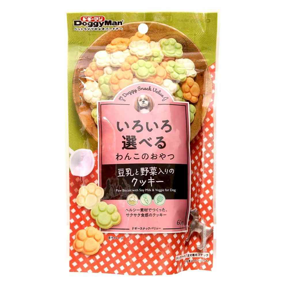 ドギーマン ドギースナックバリュー 豆乳と野菜入りのクッキー 60g - Image 3