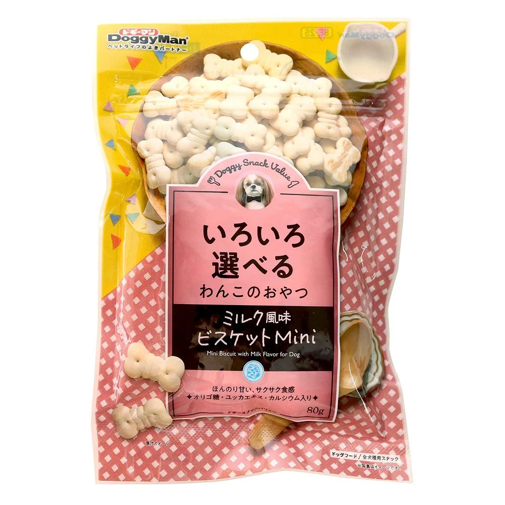 ドギーマン ドギースナックバリュー ミルク風味ビスケットMini 80g