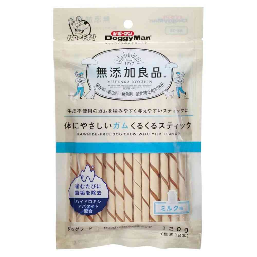 ドギーマン 無添加良品 体にやさしいガム くるくるスティック 120g - Image 3