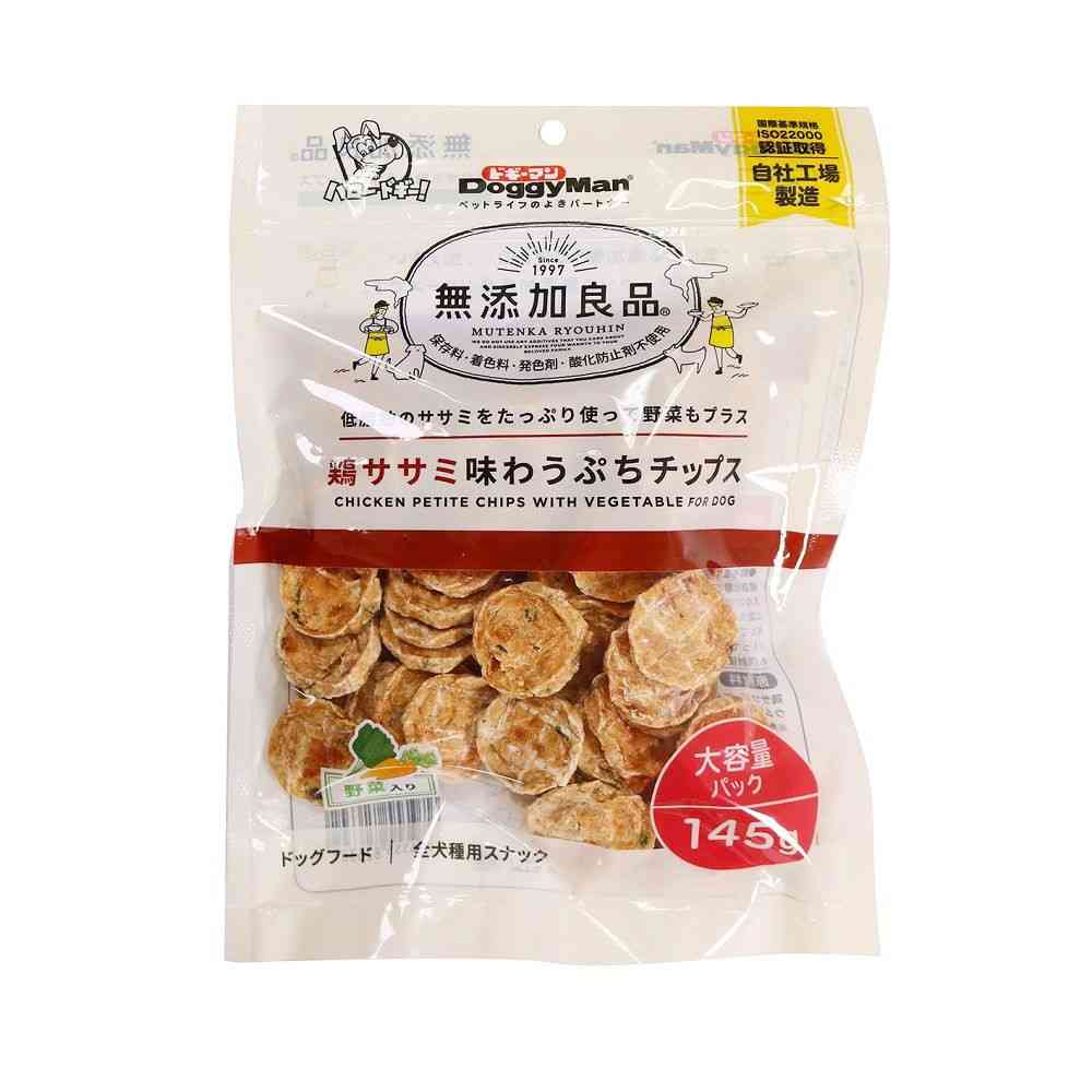 ドギーマン 無添加良品 鶏ササミ味わうぷちチップス 野菜入り 145g - Image 3