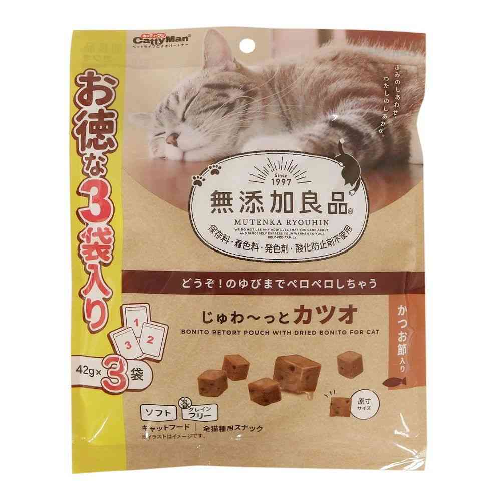 キャティーマン 無添加良品 じゅわ～っとカツオ かつお節入り 42g×3袋入 - Image 3