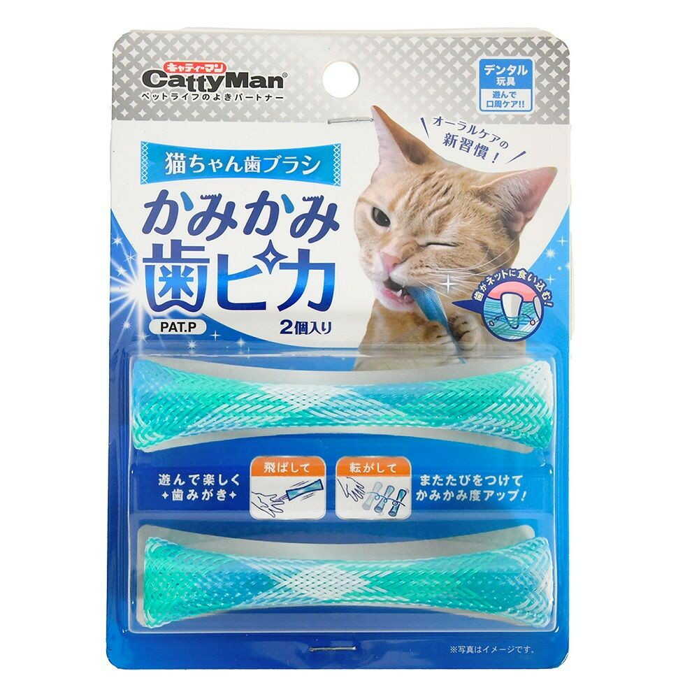猫ちゃん歯ブラシ かみかみ歯ピカ 2本 - Image 3