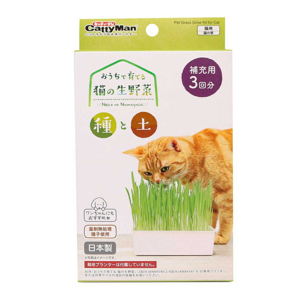 おうちで育てる 猫の生野菜 種と土 1セット - Image 3