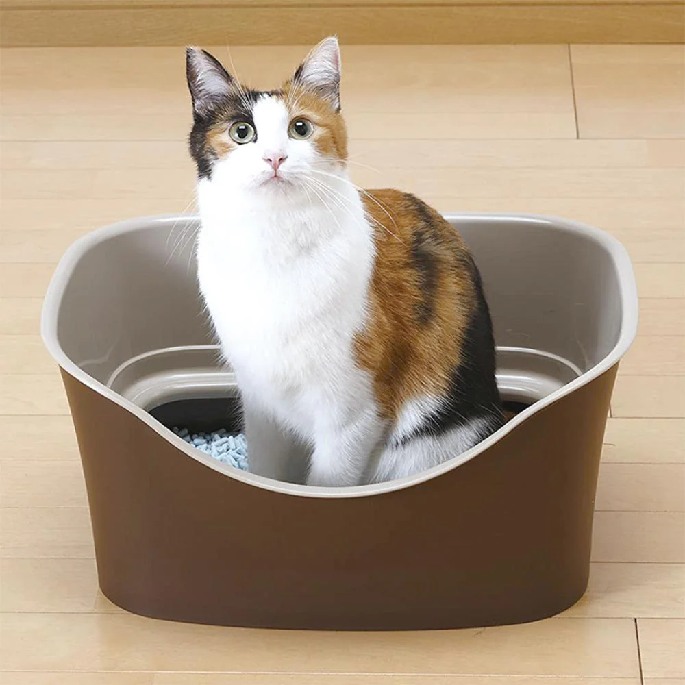ラクラク猫トイレ Wブロック ブラウン 【直送品】 返品・キャンセル・他商品と同時購入は不可 - Image 2