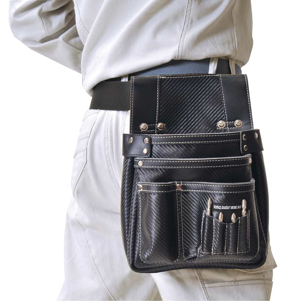 カーボンレザー釘袋 SK-CLK-BPブラック 【直送品】 返品・キャンセル・他商品と同時購入は不可 - Image 4