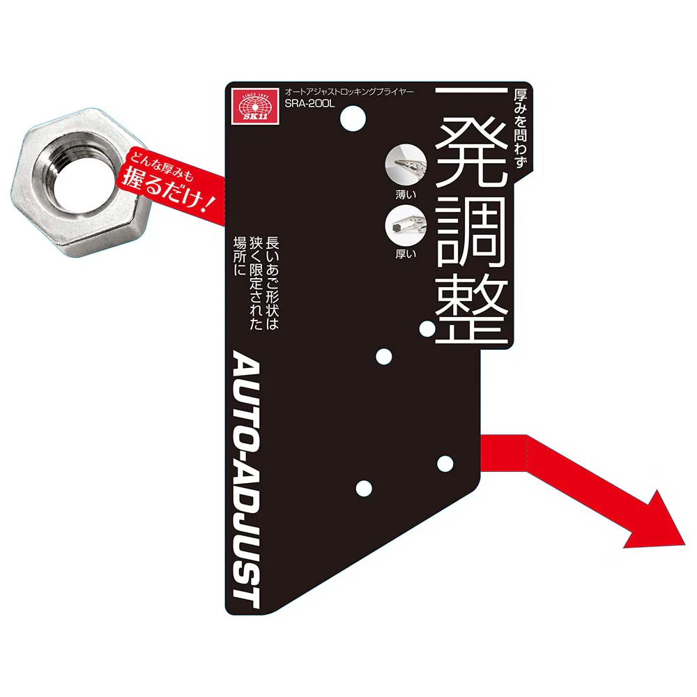 ロングNロッキングプライヤー SRA-200L 【直送品】 返品・キャンセル・他商品と同時購入は不可 - Image 5