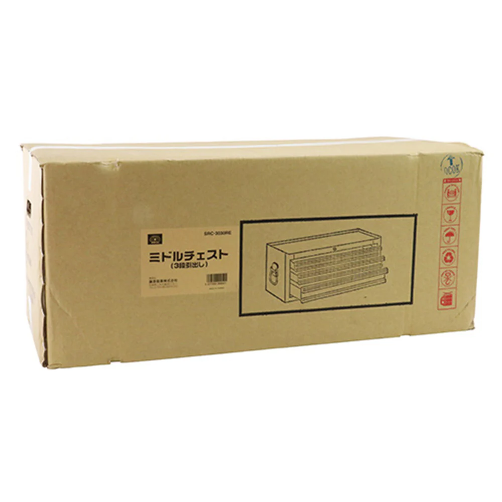 ミドルチェスト(3段引出し) SRC-3030RE 【直送品】 返品・キャンセル・他商品と同時購入は不可 - Image 2