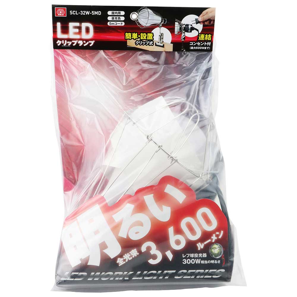 LEDクリップランプ 32W SCL-32W-5MD 【直送品】 返品・キャンセル・他商品と同時購入は不可 - Image 2