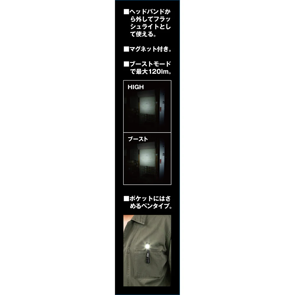 乾電池式LEDヘッドライト SLH-008 【直送品】 返品・キャンセル・他商品と同時購入は不可 - Image 6