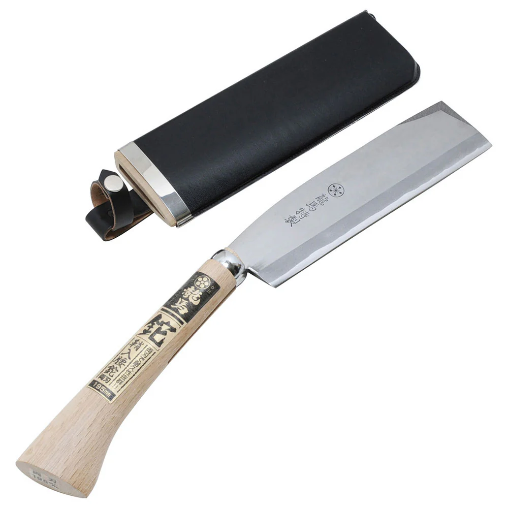 鞘入腰鉈 双刃 195MM 【直送品】 返品・キャンセル・他商品と同時購入は不可