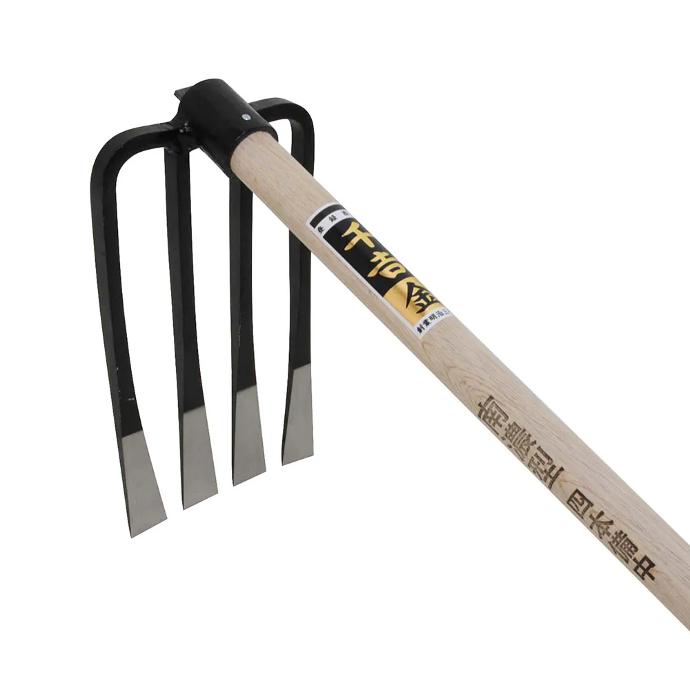南濃型四本備中鍬 半バチ 3.5尺 【直送品】 返品・キャンセル・他商品と同時購入は不可 - Image 2