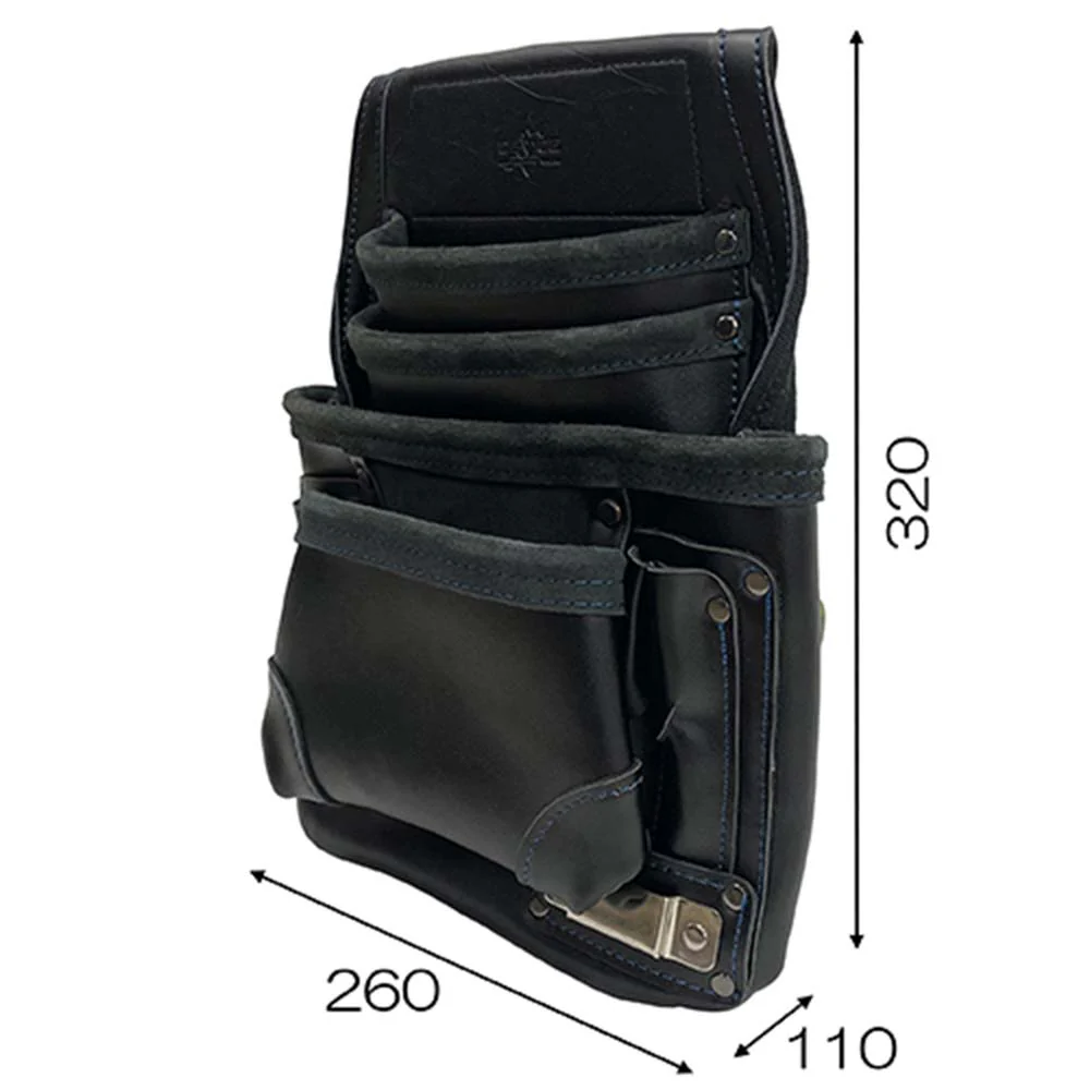 本革腰釘袋3段 DVC-KZ28 【直送品】 返品・キャンセル・他商品と同時購入は不可 - Image 3
