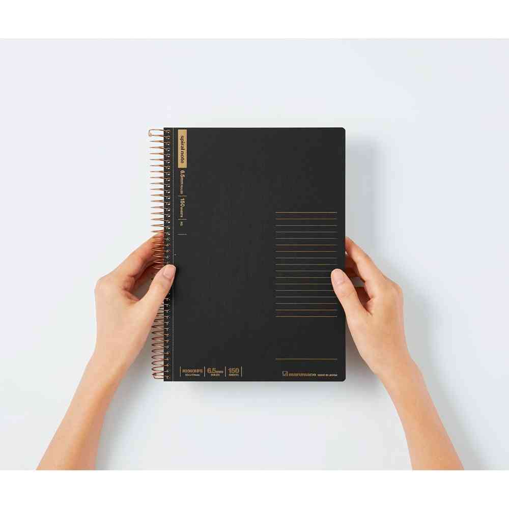 マルマン B5 スパイラルノート 横罫150枚 ブラック 1冊入 - Image 6