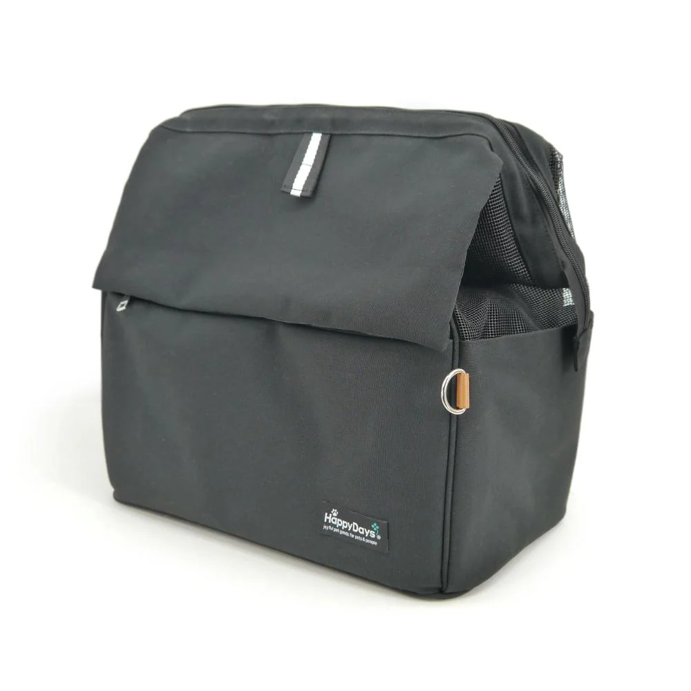 HappyDaysペット用サステナブルリュックキャリーブラック 【直送品】 返品・キャンセル・他商品と同時購入は不可