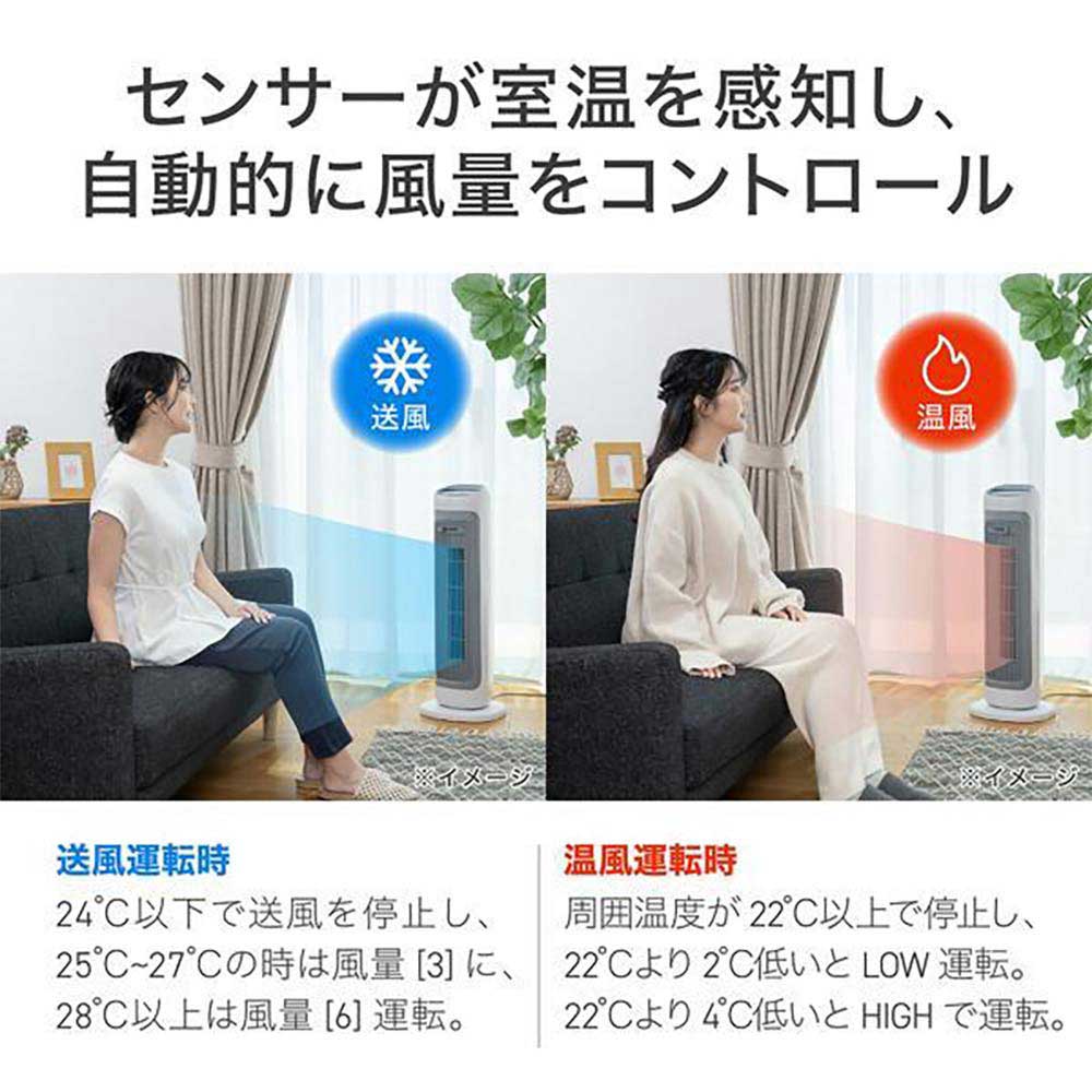 ホット＆クール 送風機能付ファンヒーター  KHF12256H 【直送品】 返品・キャンセル・他商品と同時購入は不可 - Image 6