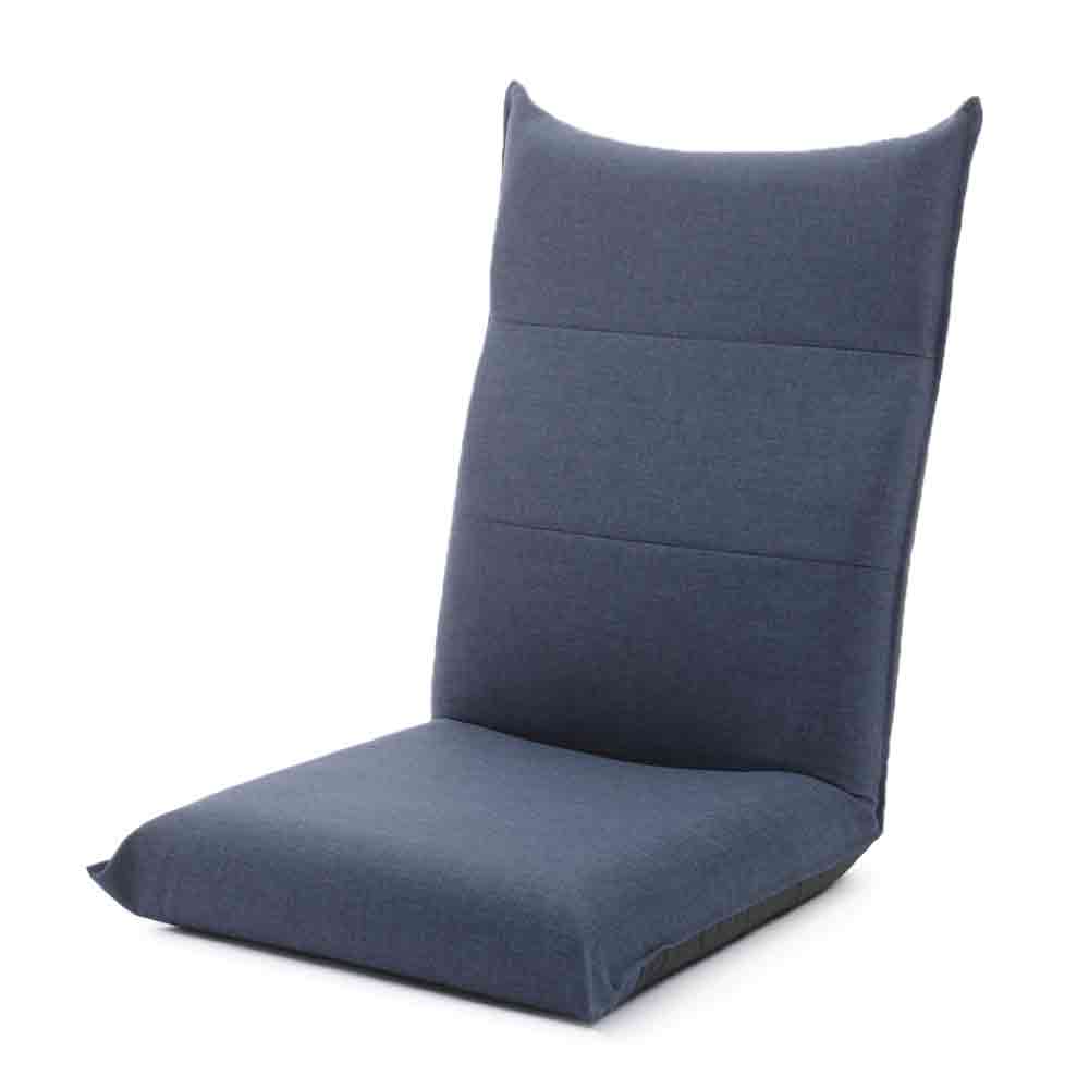 日本製 ハイバック座椅子 コンパクト インディゴブルー 【直送品】 返品・キャンセル・他商品と同時購入は不可