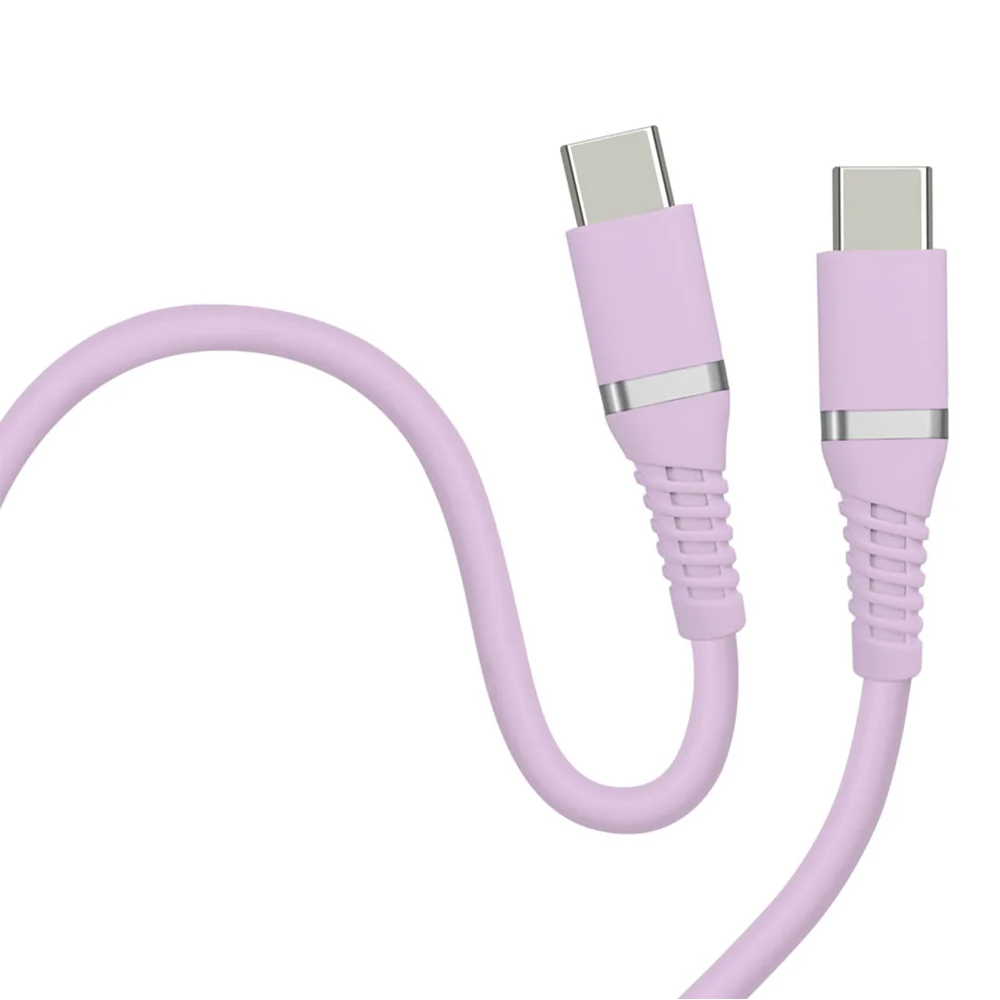 HIDISC やわらかCtoCケーブル 1m ラベンダーパープル - Image 2