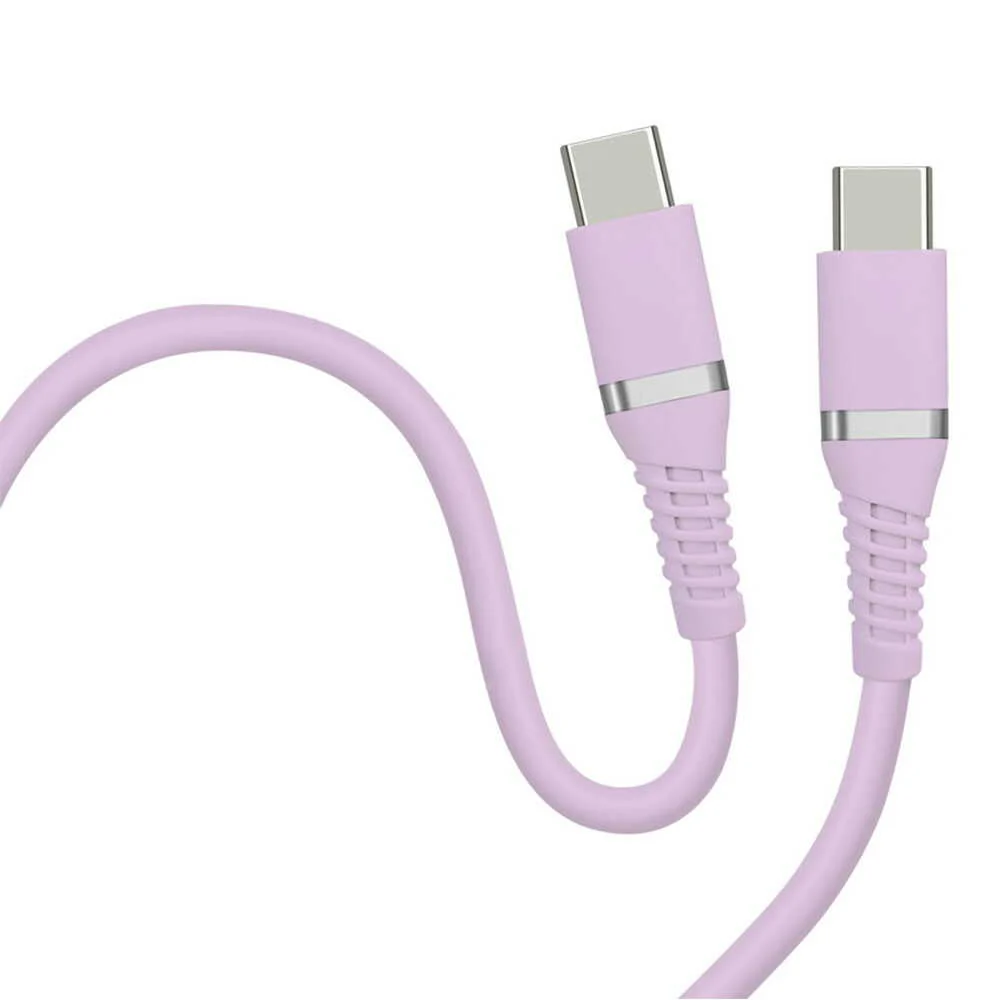 HIDISC やわらかCtoCケーブル 1m ラベンダーパープル - Image 4