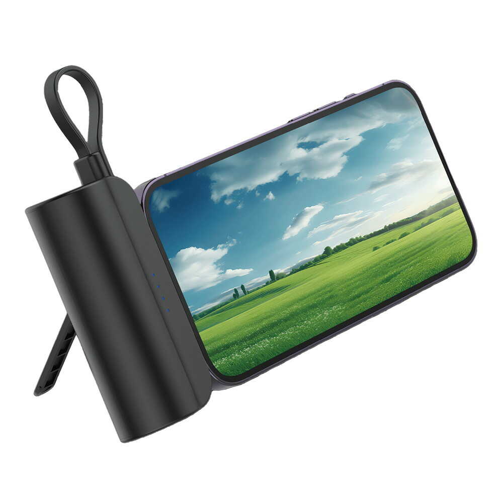 HIDISC 直挿ライトニング 5000mAh モバイルバッテリー ブラック - Image 7