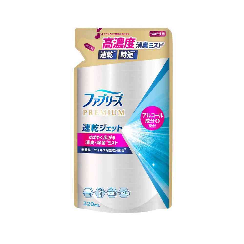 P&G ファブリーズ 速乾ジェット 無香料 アルコール成分入り つめかえ 320mL