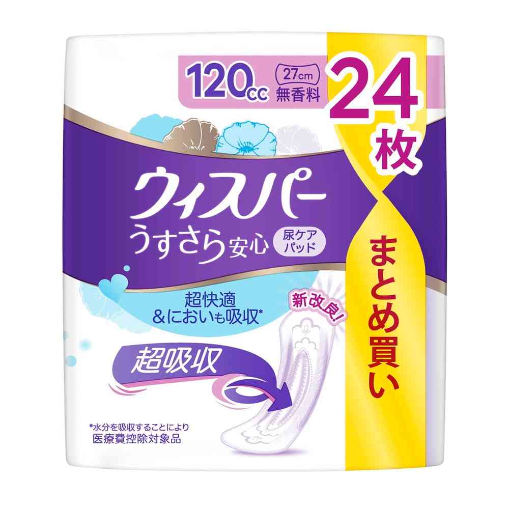P&G ウィスパー うすさら安心 120cc 無香料 24枚