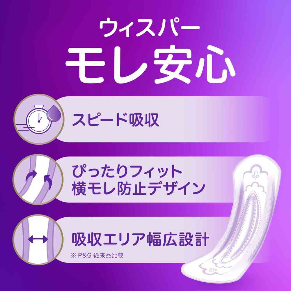 P＆G ウィスパー うすさら吸水 30cc 無香料 44枚 - Image 2