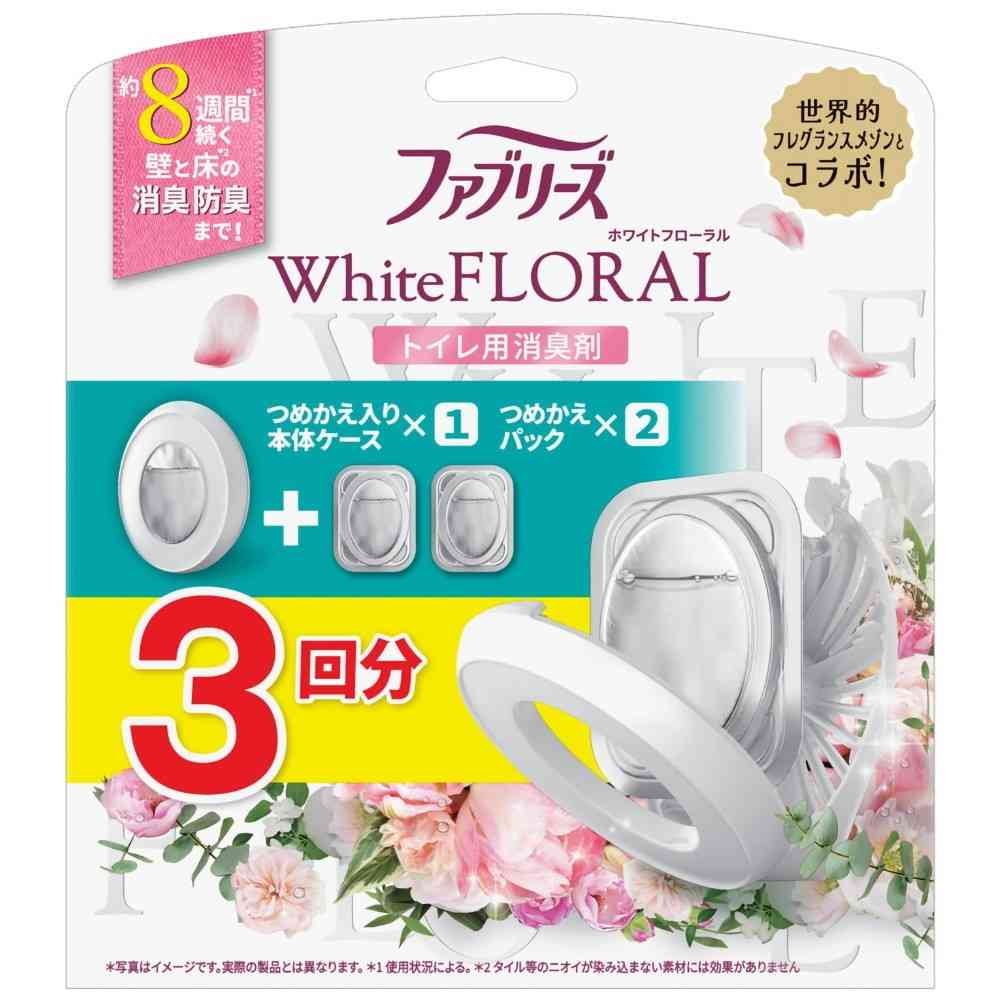 P&G ファブリーズ W消臭 トイレ用消臭剤 ホワイトフローラル 本体+つめかえパック 6.3mlx3回分