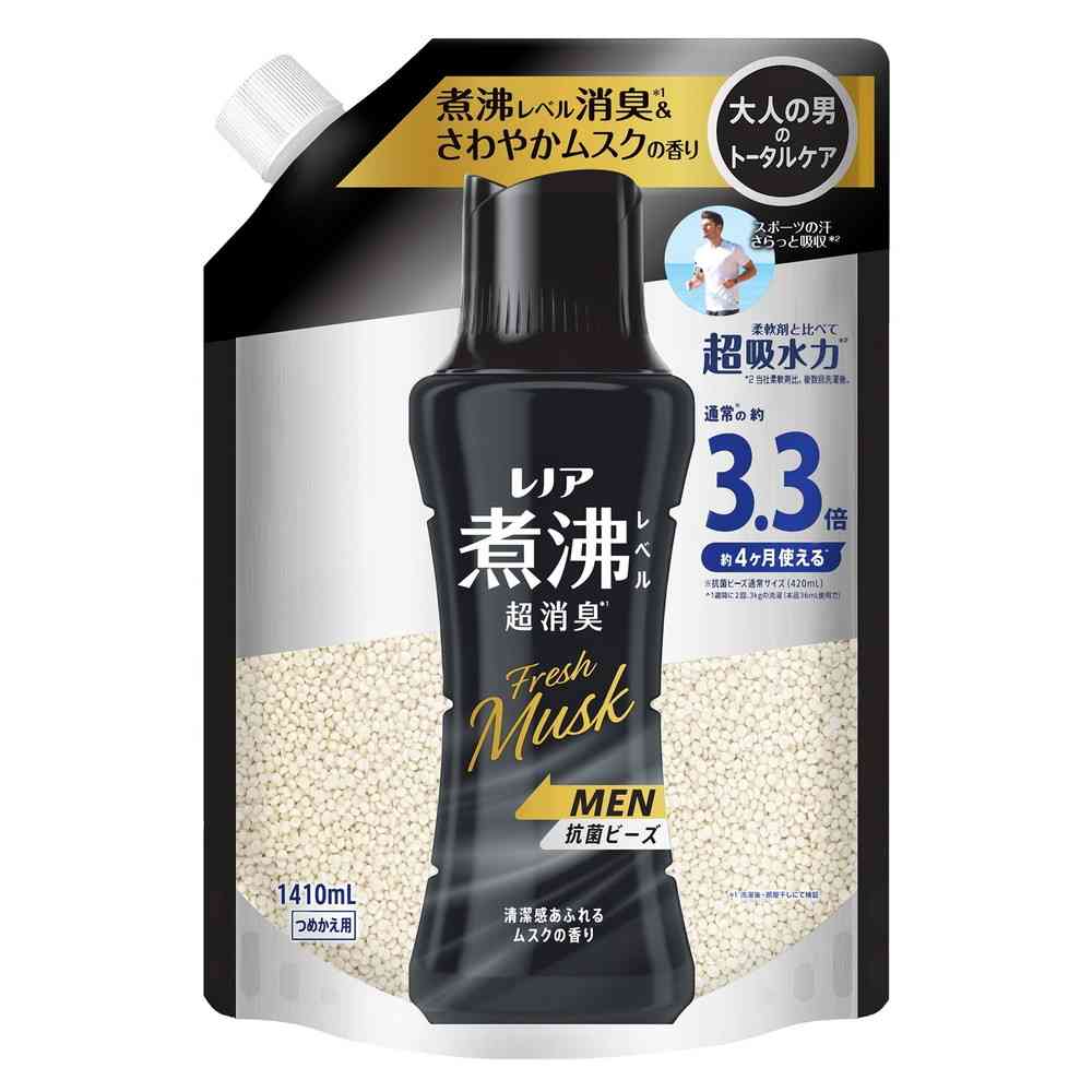 P&G レノア煮沸レベル消臭抗菌ビーズ゛MEN清潔感あふれるムスクの香りつめかえ用超特大 1410ml
