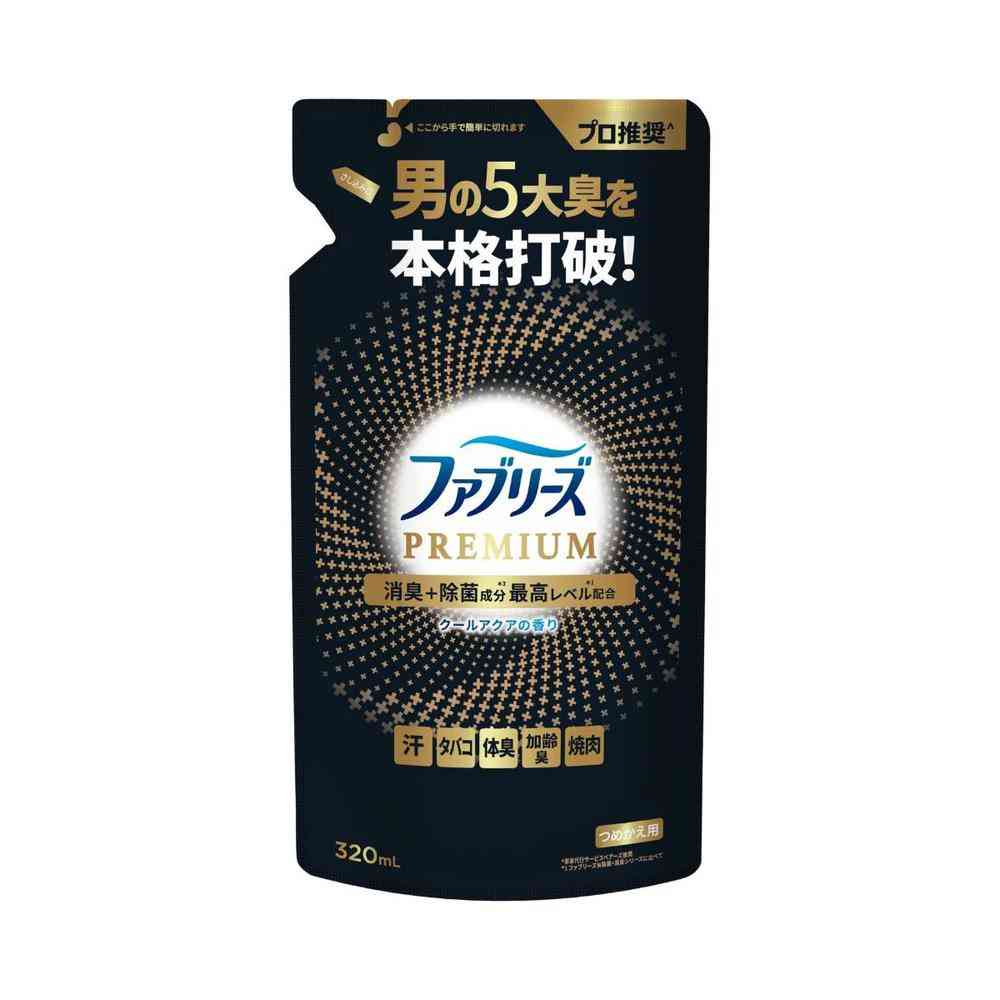 P&G ファブリーズ W除菌+消臭 プレミアム メン クールアクアの香り つめかえ 320mL