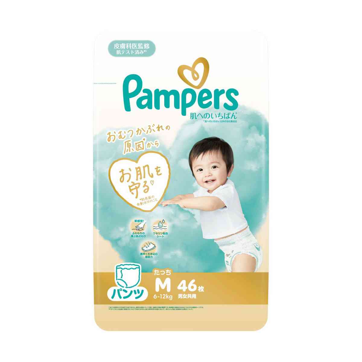 P&G パンパース 肌へのいちばんパンツ スーパージャンボ Mたっち(6-12kg) 46枚