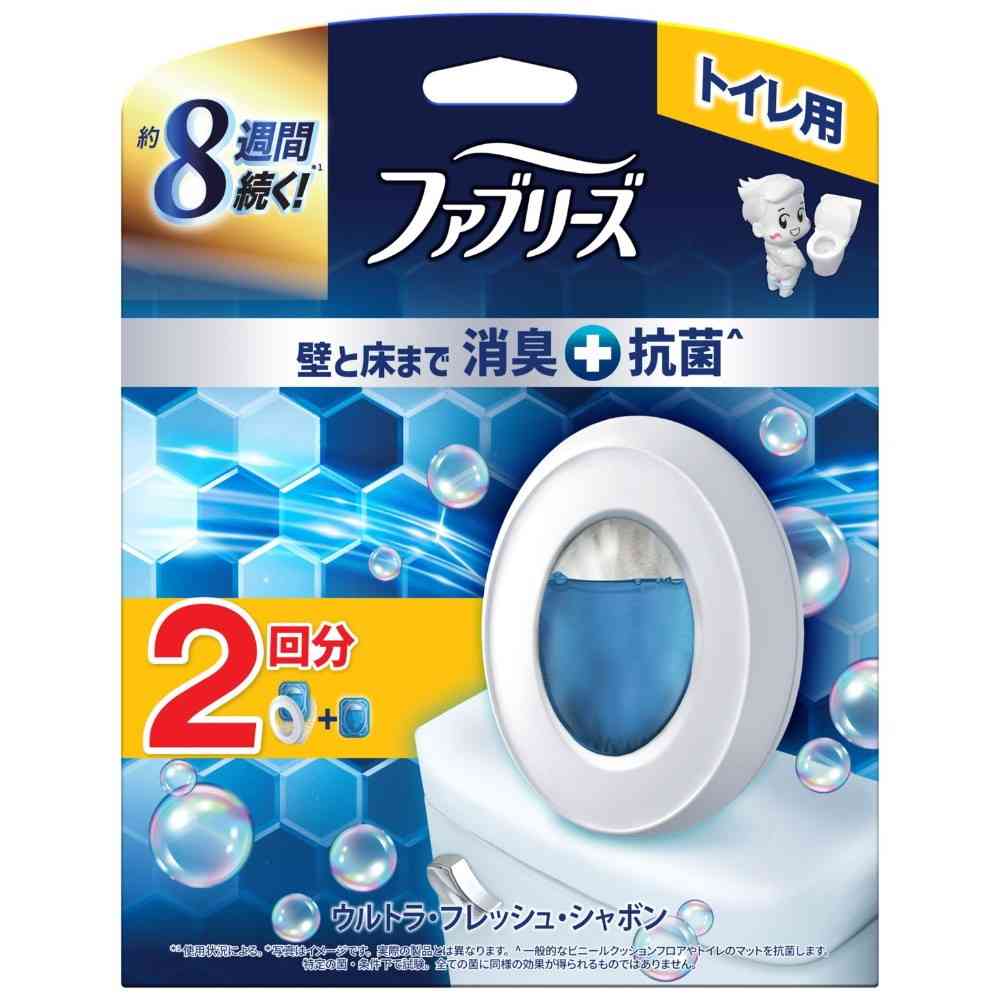 P&G ファブリーズ トイレ用+抗菌 ウルトラ・フレッシュ・シャボン 本体+つめかえ 6.3mlx2回分