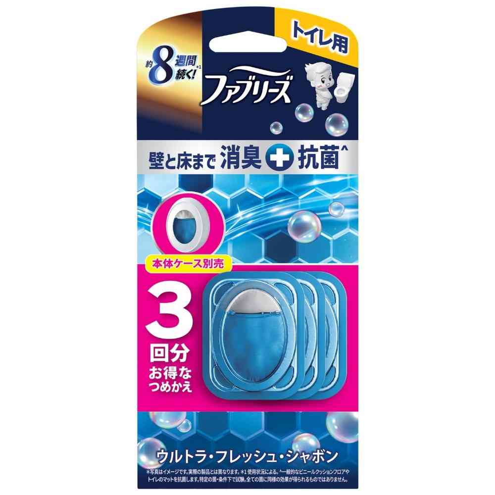 P&G ファブリーズ トイレ用+抗菌 ウルトラ・フレッシュ・シャボン つめかえ 6.3mlx3回分