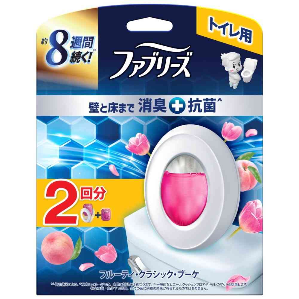 P&G ファブリーズ トイレ用+抗菌 フルーティ・クラシック・ブーケ 本体+つめかえ 6.3mlx2回分