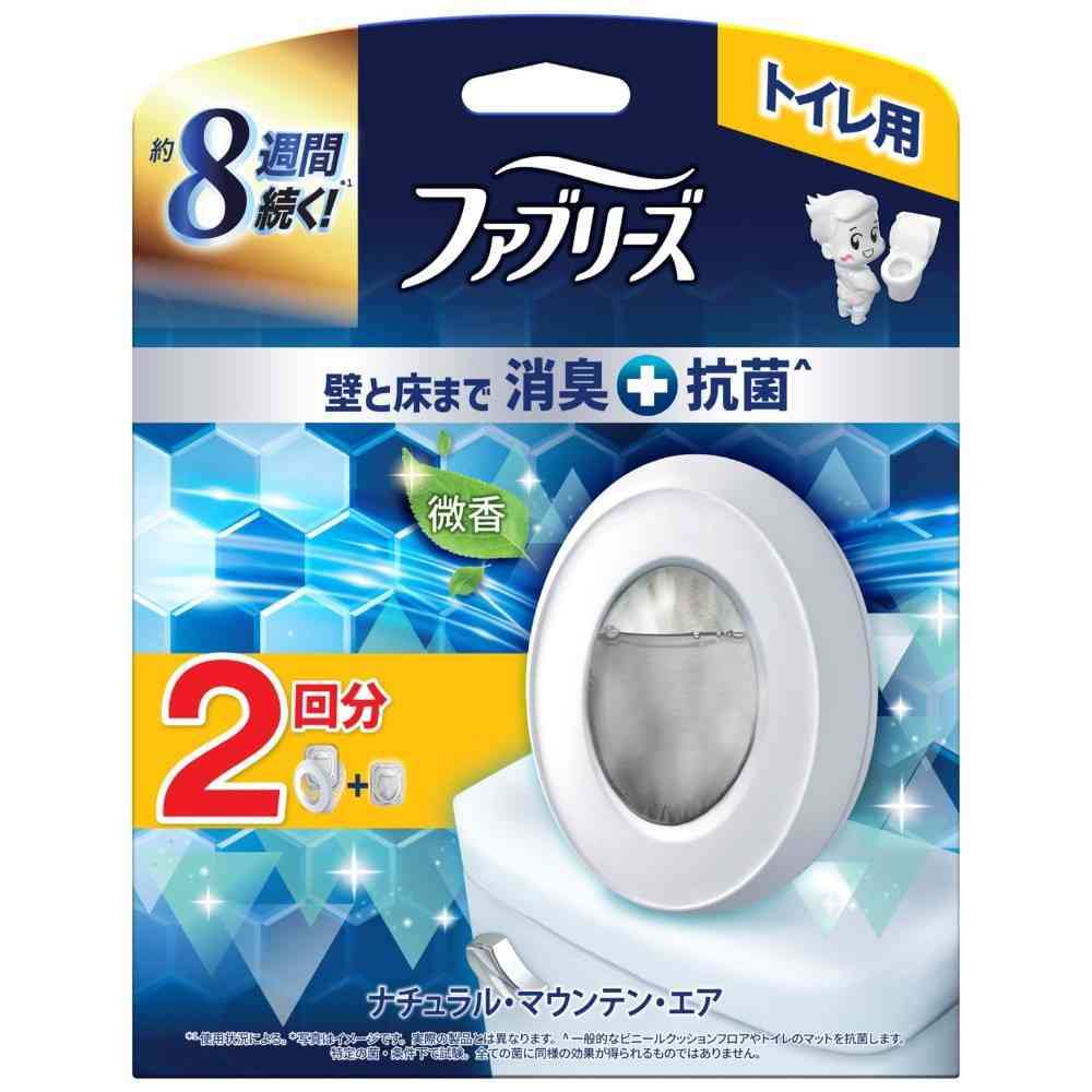 P&G ファブリーズ トイレ用+抗菌 ナチュラル・マウンテン・エア 本体+つめかえ 6.3mlx2回分