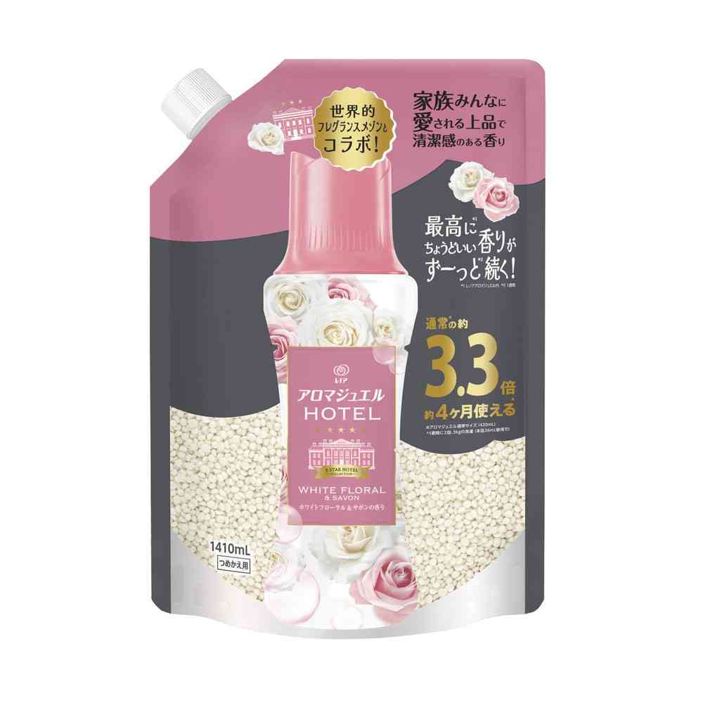 P&G レノア アロマジュエル ホワイトフローラル&サボンの香り 詰替 超特大 1410mL - Image 9