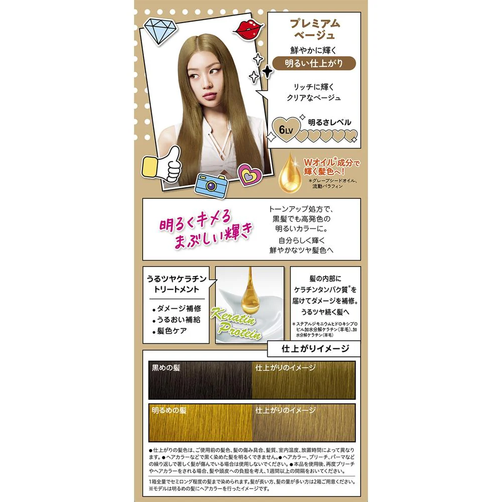 【医薬部外品】ヘンケルジャパン フレッシュライト ミルキーヘアカラー プレミアムベージュ - Image 4
