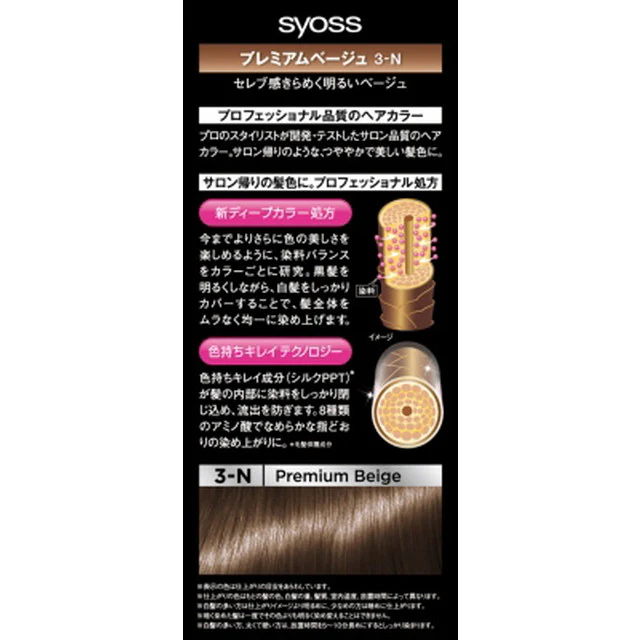 【医薬部外品】ヘンケルジャパン サイオス ヘアカラークリーム 3 プレミアムベージュ50g+50g - Image 2