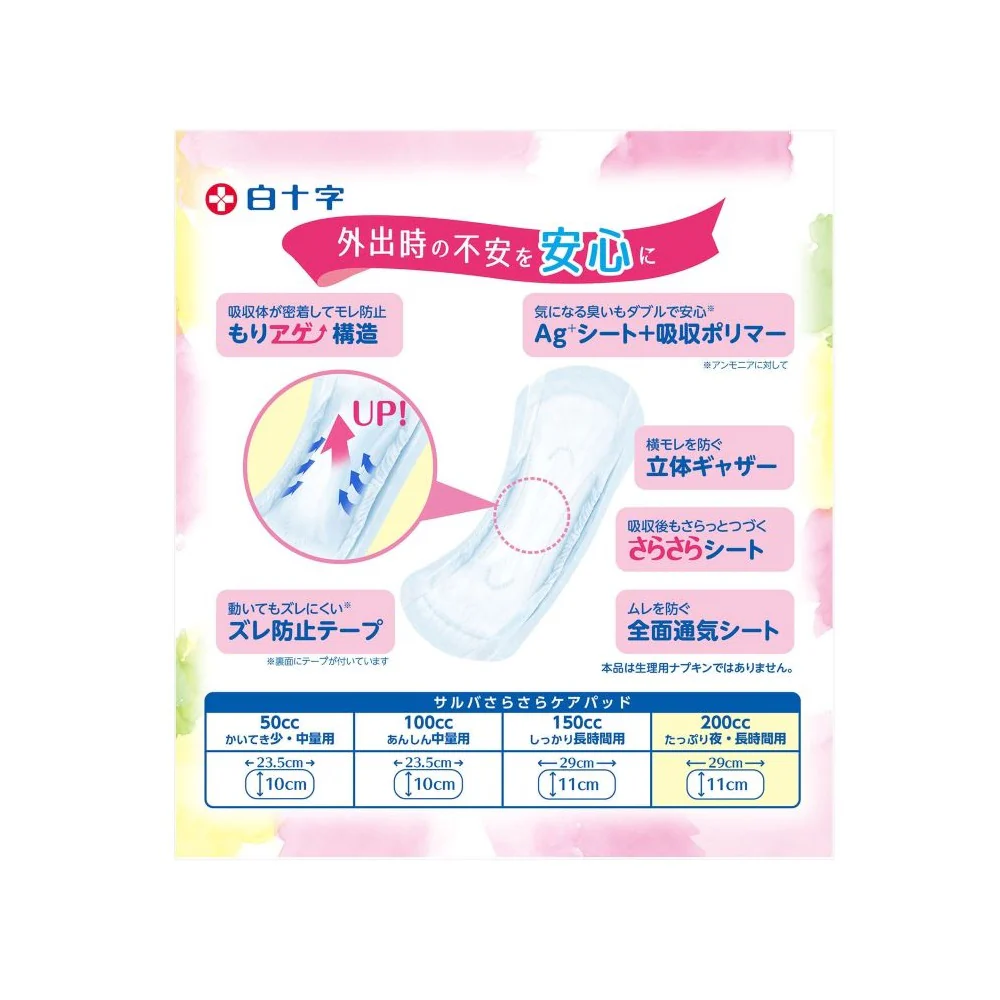 白十字 サルバ さらさら ケアパッド 200cc 22枚 - Image 2