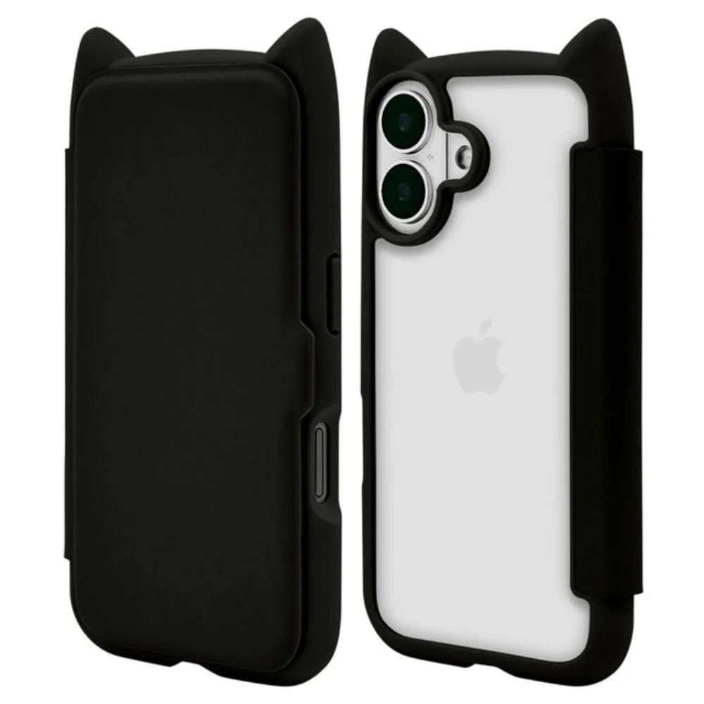 テレホンリース iPhone16 ケース カバー ブラック