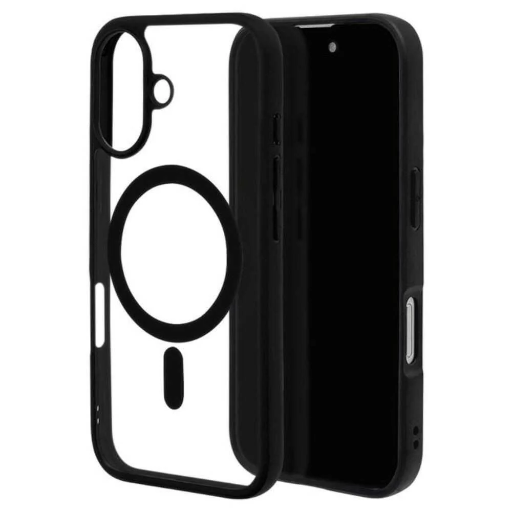 テレホンリース iPhone16 ケース カバー MagSafe対応 ブラック×クリア - Image 3