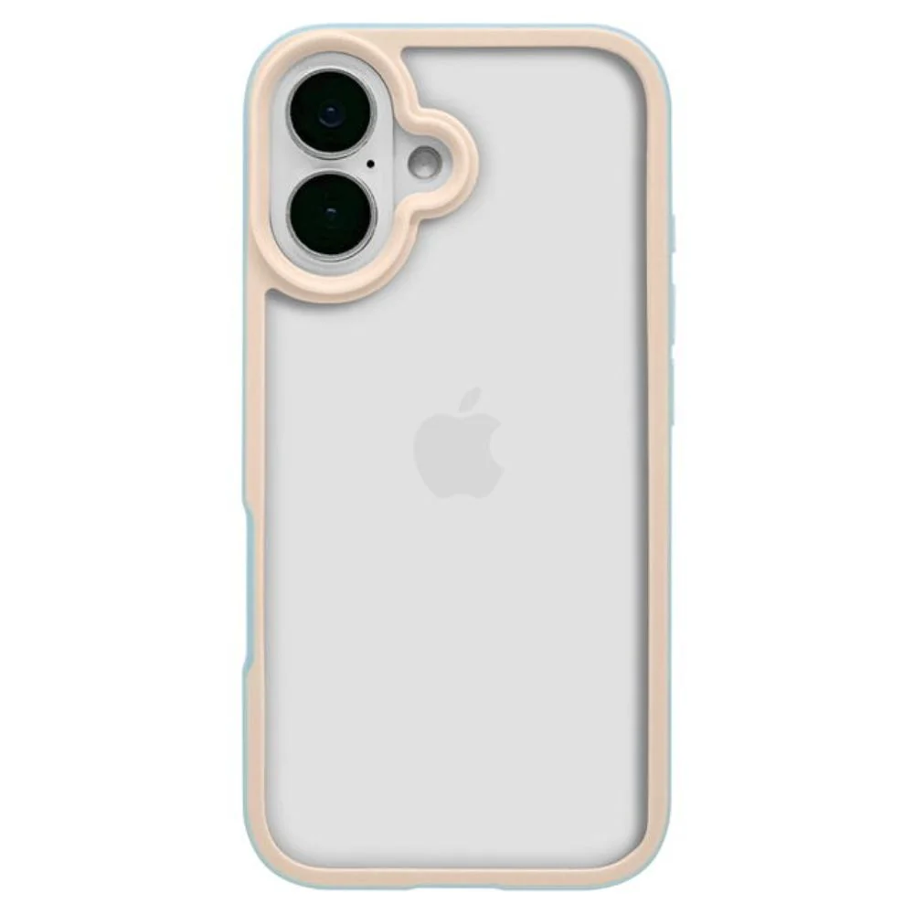 テレホンリース iPhone16 ケース カバー bicolor 背面クリア ライトブルー - Image 2