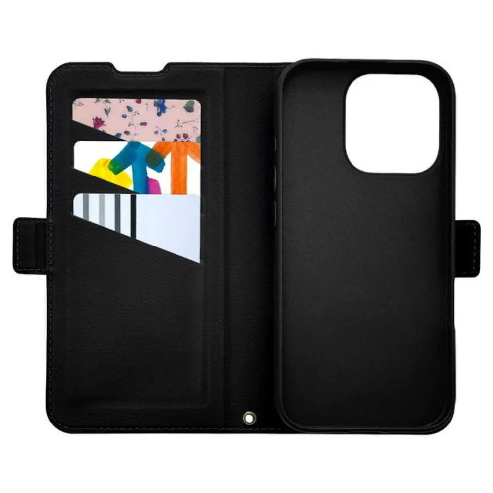 テレホンリース iPhone16Pro 手帳型カバー MagSafe対応 ワイヤレス充電対応 ブラック - Image 5