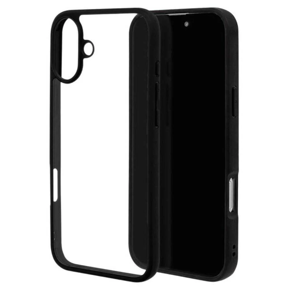 テレホンリース iPhone16Plus RHINOX MIL規格 クリア TPU ブラック×クリア - Image 3